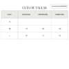 GUIA DE TALLAS GIORDANA GIORDANA